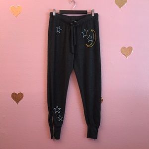 WILDFOX RARE SAMPLE moon and star lounge pants